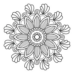 Mandala design for coloring page.