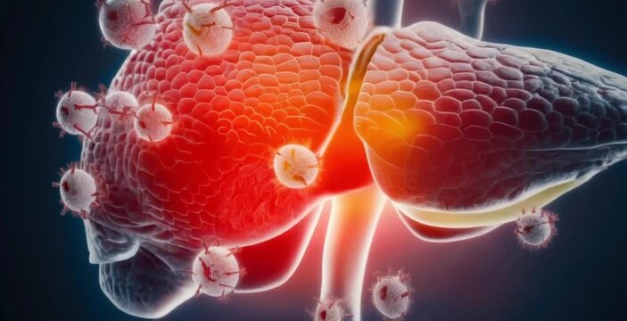 The liver is a human organ, surrounded by viruses