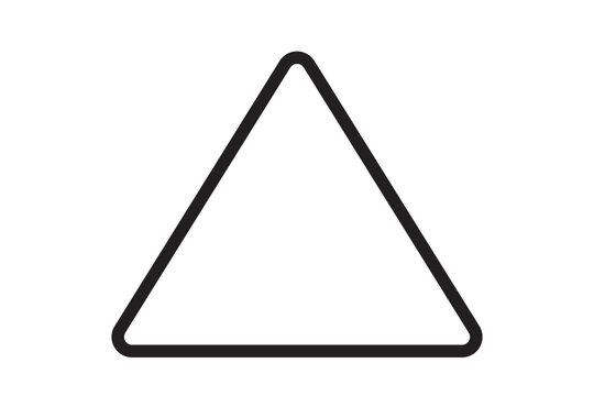 Vector of triangle icon on gray/white background
