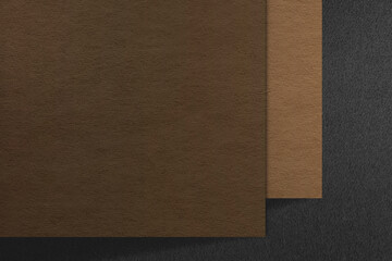 Scene Brown Logo Mockup on Grey textured Background