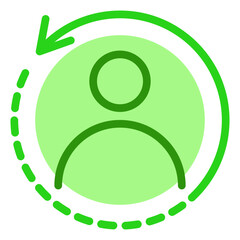 Profile Icon with Arrow Border