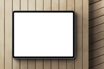 iPad Pro Mockup Wood Background