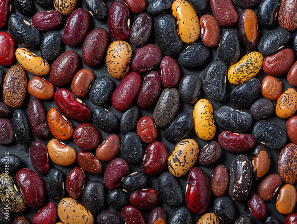 Poster Assorted Dried Beans Close-Up View