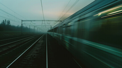Fototapeta premium 電車, 線路, 運搬, 旅行, 移動, 乗り物, Train, Railroad Tracks, Transportation, Travel, Movement, Vehicles