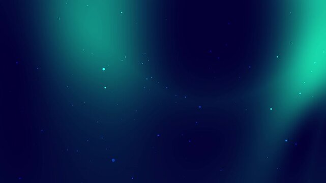 dark blue gradient background with motion wave dark blue fading to a teal blue and particle from bottom to right. 4k footage dark blue for overlay or elegant presentation project