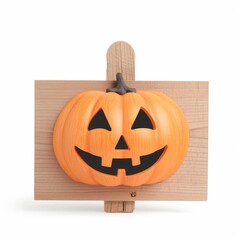 Halloween yard sign on solid white background, single object