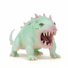 Obraz premium monster figure on solid white background, single object