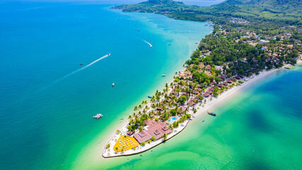  view of koh Mook or koh Muk island, in Trang, Southern Thailand Asia