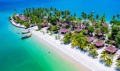  view of koh Mook or koh Muk island, in Trang, Southern Thailand Asia