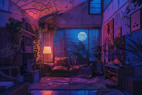 Abstract fear, cozy vibe, Generative AI 
