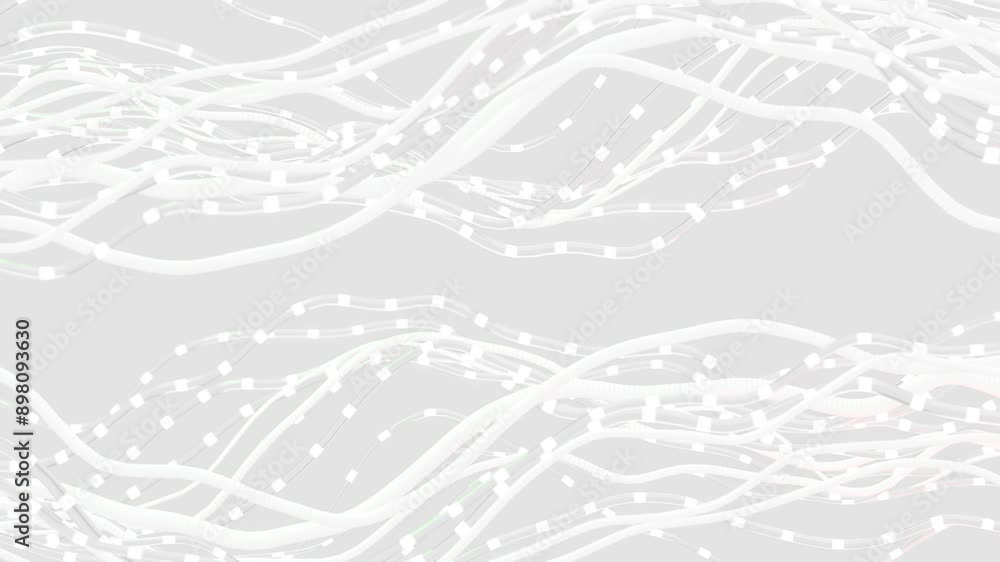 Poster futuristic technology loop animation with glowing curves