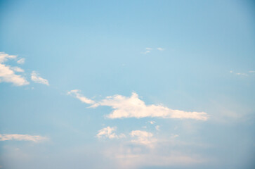 Beautiful clear sky on a slightly cloudy day.