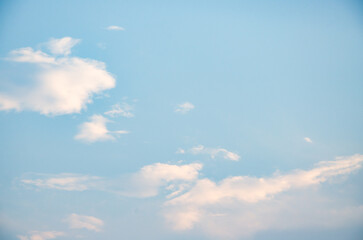Beautiful clear sky on a slightly cloudy day.
