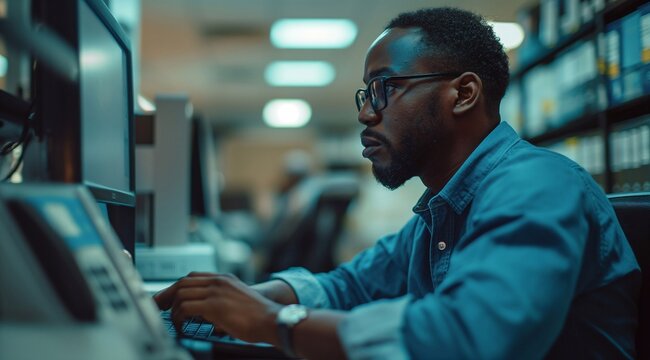 a government employee using a grp software to report on public spending. cost calculation through statistical data analysis.