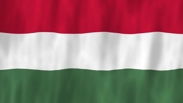 Hungary flag country animation 3D symbol design waving in wind movement national patriotism world culture emblem banner white red green Central Europe