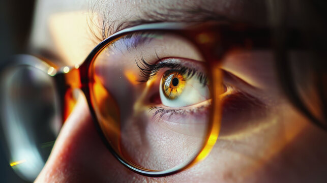 World Vision Day. Girl with glasses for close-up