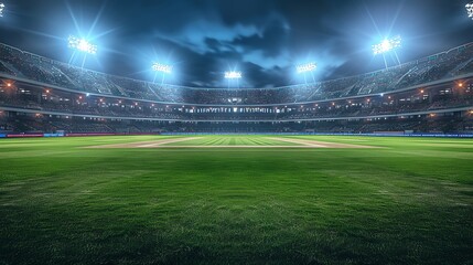 Empty Stadium Night Game.