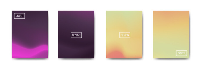 set of abstract background with beautiful gradation color, colorful background for poster flyer banner backdrop.vertical banner.cool fluid background vector illustration