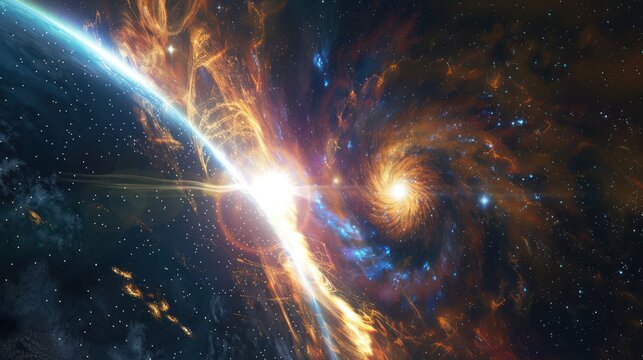 digital astronomy observatory where astronomers use high-resolution telescopes and data analytics to study celestial events in real-time