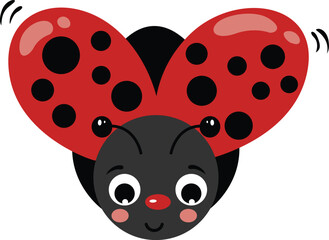 Adorable ladybug isolated on white