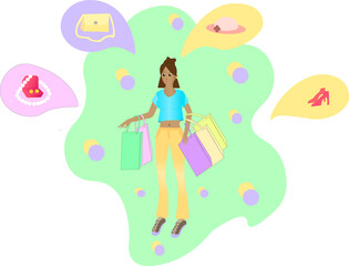 The girl shopping