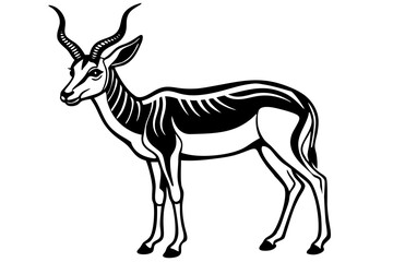 Springbok Silhouette, Springbok icon vector illustration