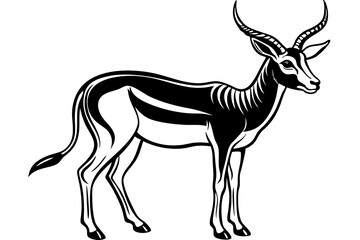 Springbok Silhouette, Springbok icon vector illustration