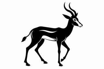 Springbok Silhouette, Springbok icon vector illustration