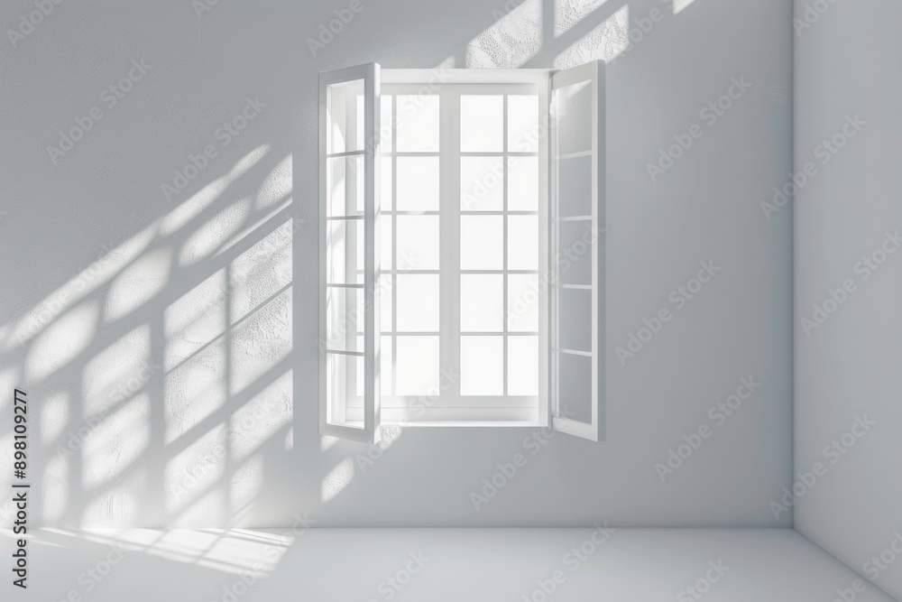 Poster a simple room with a window in a cellblock.