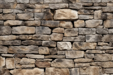 Fototapeta premium Processed collage of old medieval stone wall texture in daylight. Background for banner