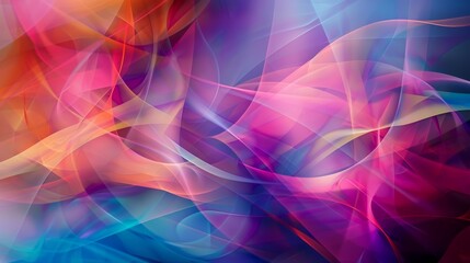 Abstract background forming colorful wavy shapes and curves, suitable for banner, poster or flyer
