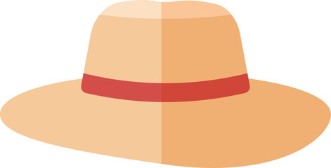 Isolated color summer hat