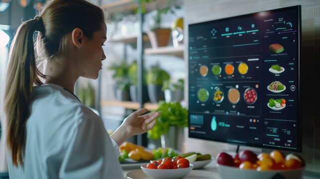 digital nutrition planning center where dietitians use software to create personalized meal plans based on clientsa?? health data