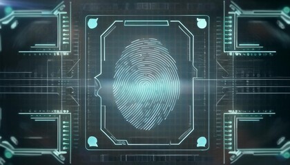Fingerprint Technology - Scanning of Biometric Data - Hardware Identifying and Measuring Finger - Digital Personal Data - Development in Technology - Data Protection Personal Information - Privacy