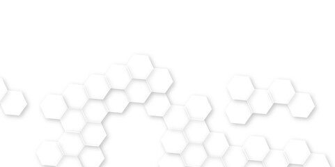 Abstract geometric background. Hexagonal technology vector abstract background. Hexagon in technology futuristic modern background vector illustration. White honeycomb texture grid.