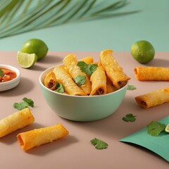 Fresh carrot salad with cucumber and croutons served on a plate
