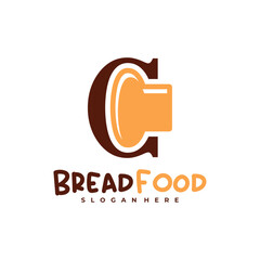 Bread with C logo vector template, Creative Bread logo design concepts