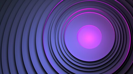Obraz premium Purple concentric circles creating a tunnel effect with a glowing center on abstract background