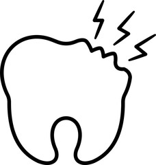 illustration of a toothache icon
