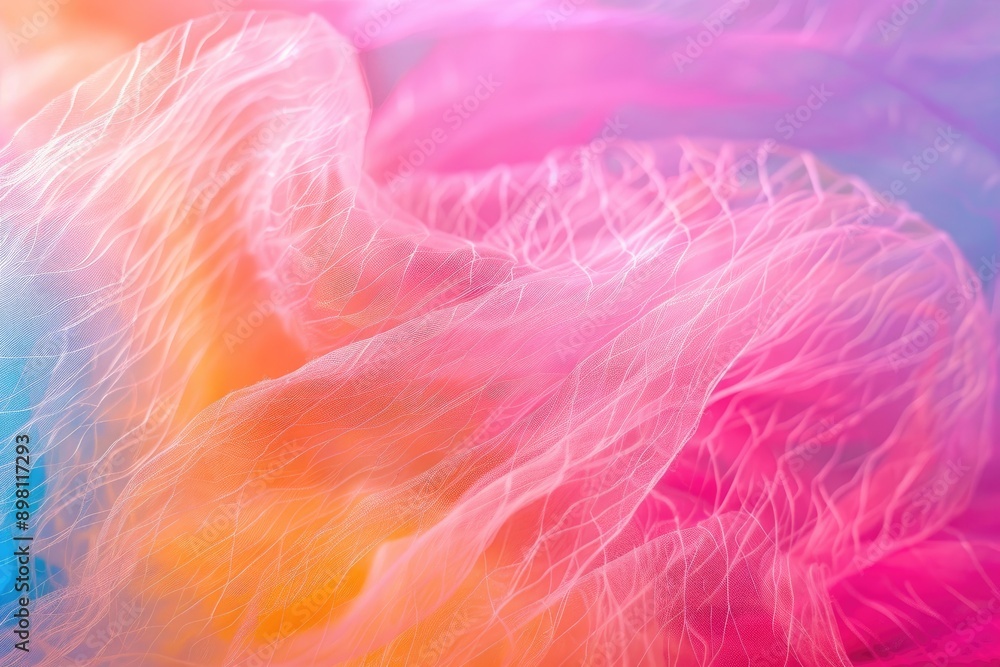 Poster multicolored smoke floats in the air, abstract vibrant background featuring swirling patterns in bri