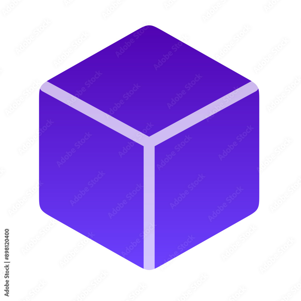 Canvas Prints 3d blue cube