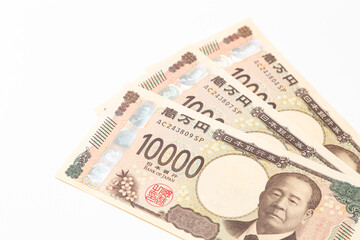 白背景に一万円札