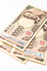 白背景に一万円札