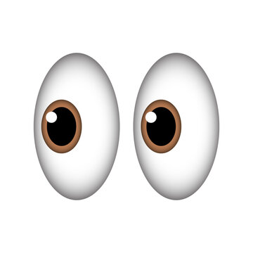 Naklejki Big Eyes Shocking Stare Emoji Icon