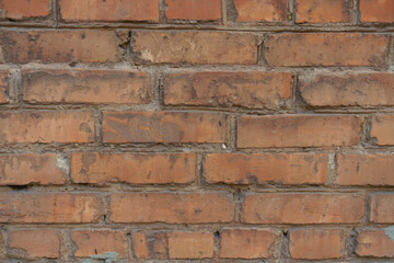 Naklejka premium red brick wall with standard stretcher bond texture