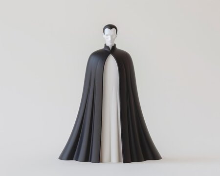 vampire figure on solid white background, single object