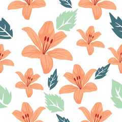 floral fabric pattern peach fuzz colored  for print blankets, pillows, bed sheets, satin, skirts, carpets 
