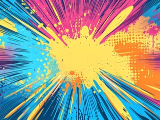 Comic Abstract Background: Vibrant and Dynamic Visuals. Comic abstract background template.