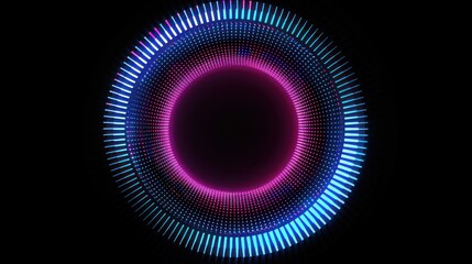 Abstract Neon Circle Design