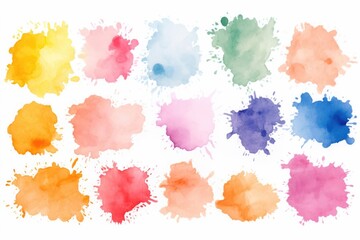 Obraz premium 水彩 パターン セット